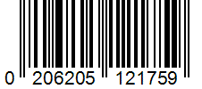 Barcode 0206205121759