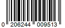 Barcode 0206244009513