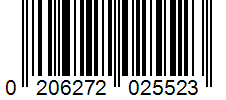 Barcode 0206272025523