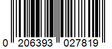Barcode 0206393027819