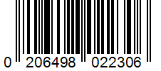 Barcode 0206498022306