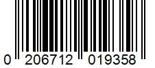 Barcode 0206712019358