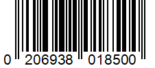 Barcode 0206938018500