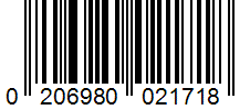 Barcode 0206980021718