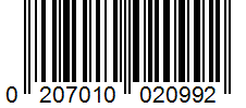 Barcode 0207010020992