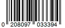 Barcode 0208097033394