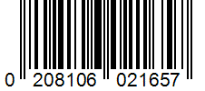 Barcode 0208106021657