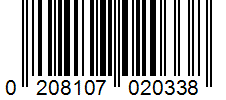 Barcode 0208107020338