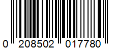 Barcode 0208502017780