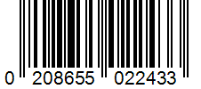 Barcode 0208655022433