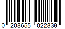 Barcode 0208655022839