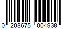 Barcode 0208675004938