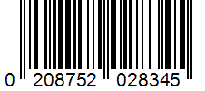 Barcode 0208752028345