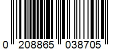 Barcode 0208865038705