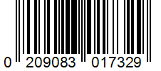 Barcode 0209083017329