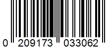 Barcode 0209173033062