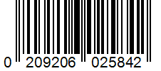 Barcode 0209206025842