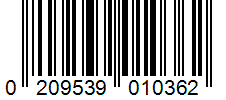 Barcode 0209539010362