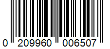 Barcode 0209960006507