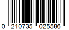 Barcode 0210735025586