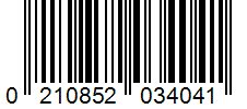 Barcode 0210852034041