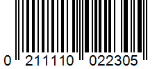 Barcode 0211110022305
