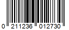 Barcode 0211236012730