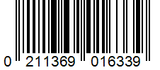 Barcode 0211369016339