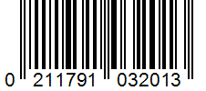 Barcode 0211791032013