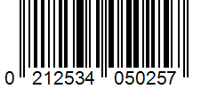 Barcode 0212534050257