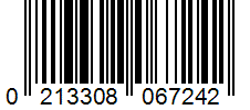 Barcode 0213308067242