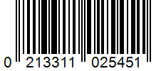 Barcode 0213311025451