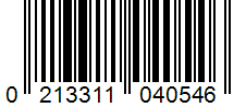 Barcode 0213311040546