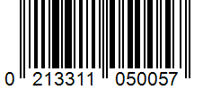 Barcode 0213311050057