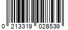 Barcode 0213319028539