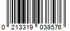 Barcode 0213319038576