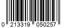 Barcode 0213319050257
