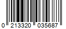 Barcode 0213320035687