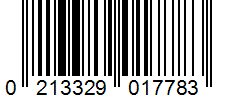 Barcode 0213329017783