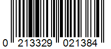 Barcode 0213329021384