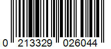 Barcode 0213329026044