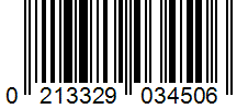 Barcode 0213329034506
