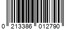 Barcode 0213386012790