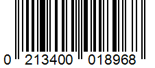 Barcode 0213400018968