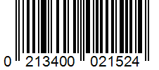 Barcode 0213400021524