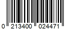 Barcode 0213400024471