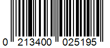 Barcode 0213400025195