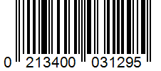 Barcode 0213400031295