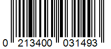 Barcode 0213400031493