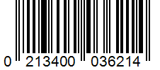 Barcode 0213400036214
